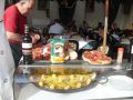 paella and ham sandwiches